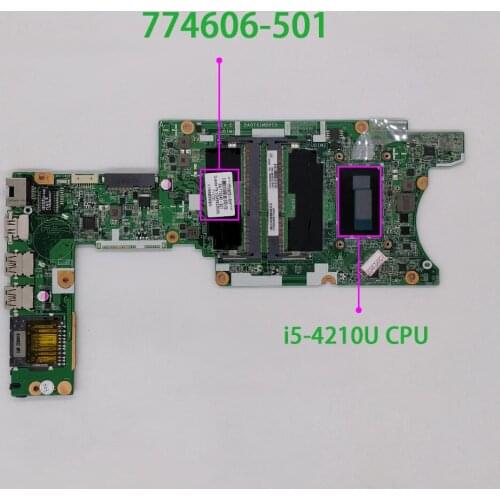 774606-501 774606-001 UMA w i5-4210U CPU for HP ENVY 15-U Series 15T-U000 X360 CONVERTIBLE PC NoteBook PC Motherboard Mainboard