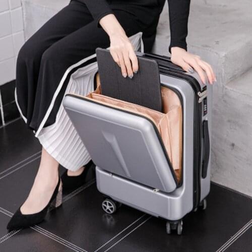 Travel tale Can board front computer bag High quality business 20" 24"Rolling Luggage Spinner brand Travel Suitcase