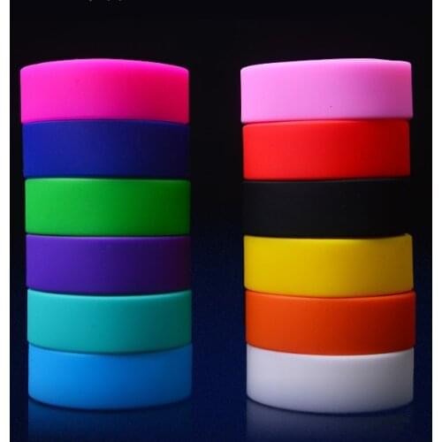 10pcs/lot Elastic Rubber wristband Silicone Bracelets Bangles New Fashion Sports Wristbands Widen 25mm can be custom 12 Colors
