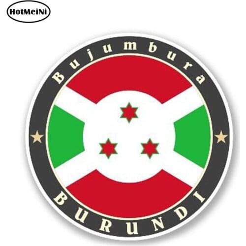 HotMeiNi 13cm x 13cm Car Styling Burundi Flag Vinyl Decal Car Bumper Trunk Sticker Map Flag Graphic Waterproof Car Accessories