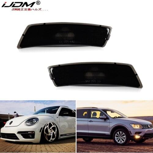 IJDM Euro Smoked Lens Front Bumper Side Marker Lamps Housings For Volkswagen 2018-up Tiguan, For Volkswagen Beetle 2012-2019