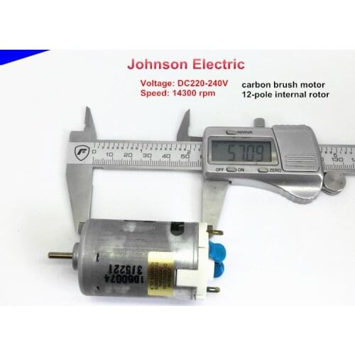 Johnson) 550 carbon brush motor,DC220V high speed 14300rpm 12-pole internal rotor motor