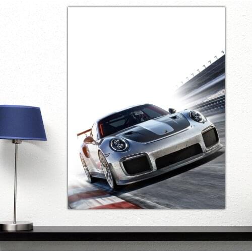 WLONG Print Painting Motorsport Metallic Wall Art Home Decor Pictures for Living Room Office Bedroom Modern Canvas Oil Painting