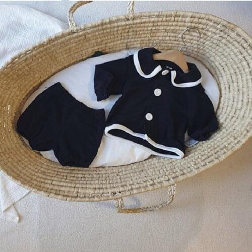 Baby Girls Boys Clothes Set Sailor Newborn Baby Outfits T-Shirt + Shorts 2Pcs Cotton Infant Toddler Baby Clothing Set Spring