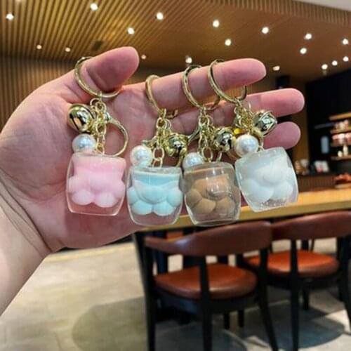 Metal resin cute cartoon cat claw doll couple key chain creative small gift mobile phone school bag car pendant car key chain