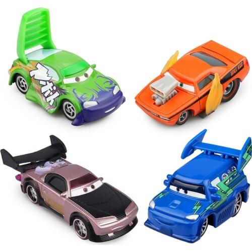 Disney Pixar Cars 2 Toy Alloy Model Car DJ Bad Guys Wenge Badger Flame Slugs Blue Four Group 1:55 Metal Toys Vehicles Kids Gifts