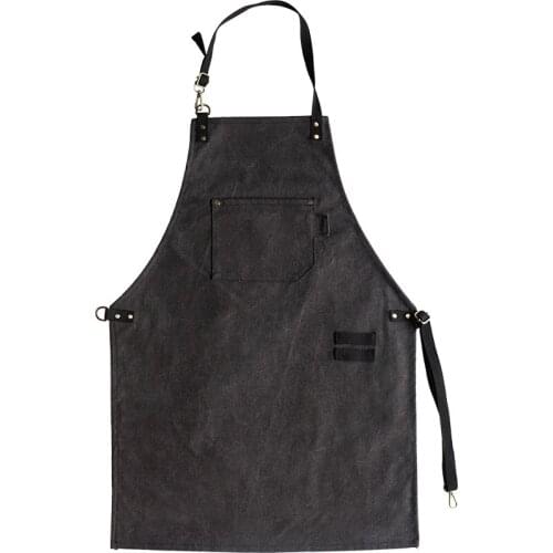Fashion Thickening Canvas Apron Women Men Male And Female Barista Hairdresser Kitchen Aprons Waiters Work Clothes 78x55 Cm