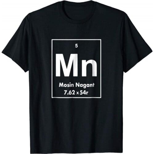 Mosin Nagant Periodic Table Shirt 2019 Summer Brand Adults Casual Tee Shirt Fitness T-Shirts Summer Hot Sale Tee Shirts