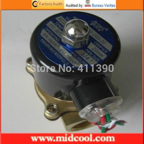 Normally close water solenoid valve 2W200-20,DC12V,3/4"