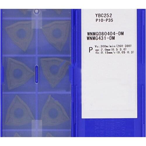 Original WNMG WNMG060408-DM WNMG080404-DM WNMG080408-DM WNMG080412-DM WNMG080416-DM YBC252 Carbide Inserts CNC for Steel