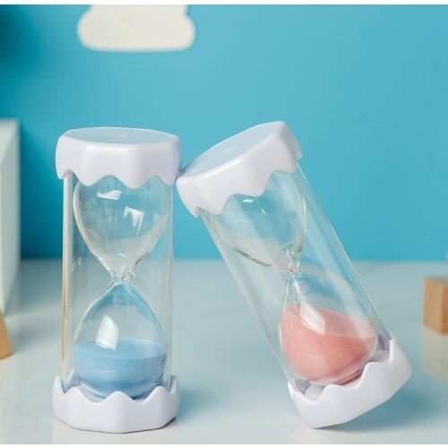 Nordic style Creative Mini plastic glass hourglass child sand timer 3/5/10/15/20/30 minutes modern art Craftwork Desk accessory