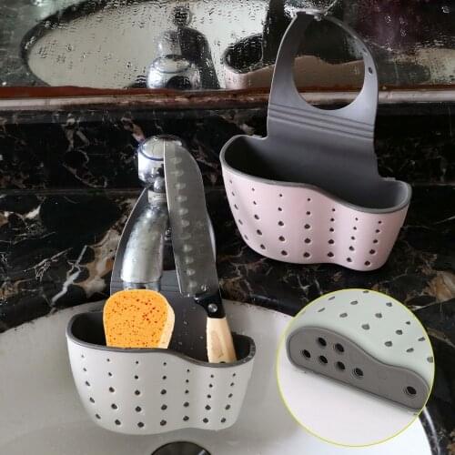 Kitchen Bathroom Hanging Basket Scrubbers Soap Storage Rack Bag Drying Rack Sponge Holder Organizer Kitchen Sink Sponge Holder