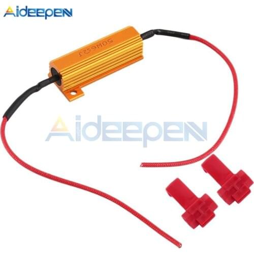 50W 12V LED Load Resistor Canbus Anti-Flashing Decoders For LED bulb Reverse Light Turn Signal Fog Lamp Daytime Running Light