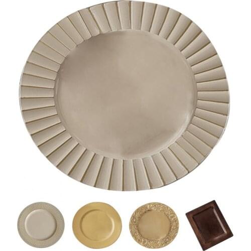 Cake Photo Props Dish Cake Tools Retro Carved Display Tray PP Gourmet Wedding Decor