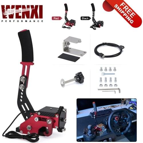 PC USB Hand Brake+Clamp For SIM Auto Racing Games G25/G27/G29 T500 Steel & Aluminum RALLY Adjustable For PC Windows