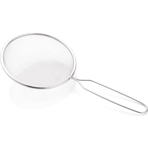 Stainless steel Kitchen Ultra-fine Mesh Strainer Kitchen Nylon Mesh Filter Spoon For Suitable For Soy Milk Coffee Milk Yogurt