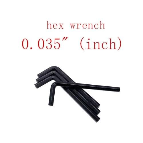 100pcs 0.035" inch steel with black hex allen key wrench spanner hand tool