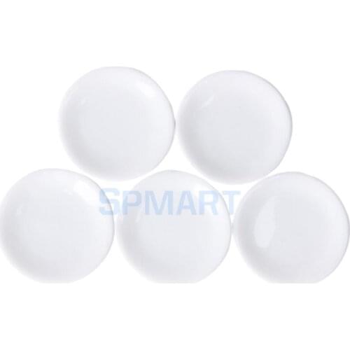 SPMART 5 pcs 1/12 Dollhouse Miniature White Porcelain Dish Plate