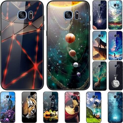 Glass Case For Samsung Galaxy S7 Tempered Glass Phone Case Phone Cover Phone Shell Series 2