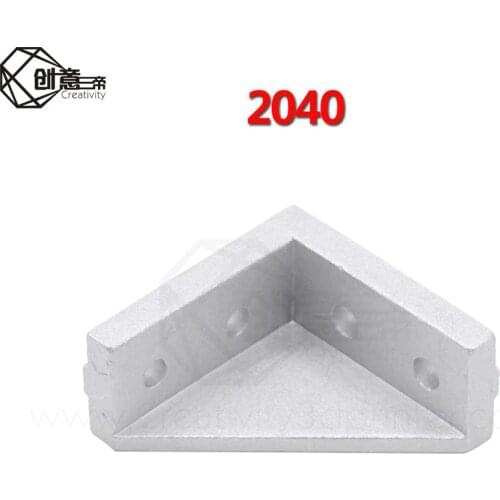 2040 corner fitting angle aluminum 20x40 L connector bracket fastener match use 2040 industrial aluminum profile