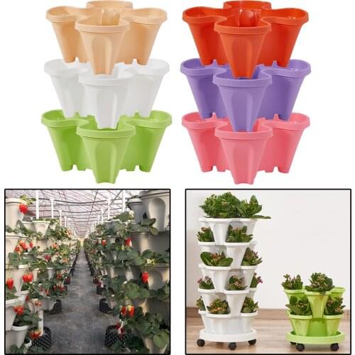 Vertical Gardening Planter Vegetables Strawberry Planting Pot Kitchen Patio