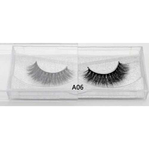 Visofree False eye lashes handmade party home Black Thick Soft natural sexy Extension for Beauty Makeup 3D Mink Lashes A06