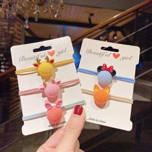 High Quality Hot Selling New Arrive Korean Style Acrylic Candy Color Hair Band Cartons Hair Rope Hair Rings Girl Hair Accessory