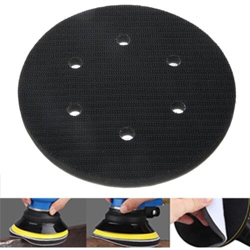 1pc 6 Inch Interface Cushion Pad 150mm 6 Hole Backing Pad Hook and Loop Foam Protecting Sanding Disc Power Sander Accessories