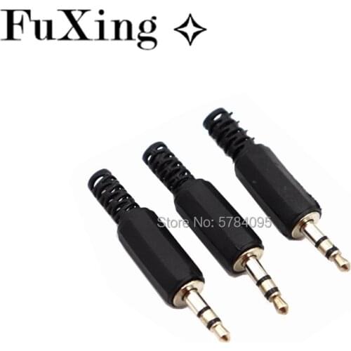 10pcs 3.5mm 1/8" Audio Male Plug 3.5 Jack 3 Sections Balance Plug FOR Microphone Headphone Connector