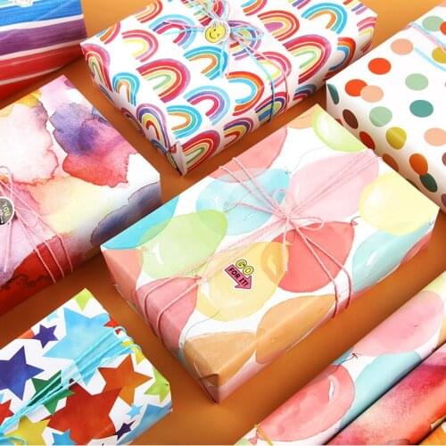 10pcs 50x70cm Colorful Gift Paper childrens gift packaging toy gift wrapping papers