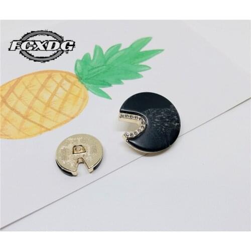 10pcs Fashion Rhinestone Buttons Embellishments for Clothing Black Decorative Buttons for Clothing DIY Sewing Accessories Button