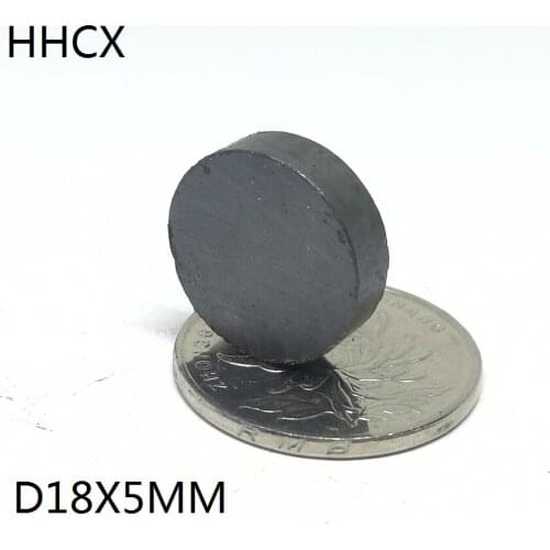 10pcs/lot Y30 Disk Ferrite Magnet 18*5 mm Permanent magnet 18mm x 5mm Black Round Speaker 18x5 mm