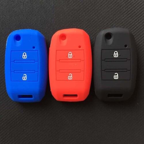 2 button Silicone Remote Folding Flid Key Case Cover For Kia Sorento Carens K2 K3 K4 K5 key