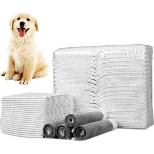 20/40/50/100Pcs White Super Absorbent Puppy Dog Wee Pad Mat Disposable Diapers Labrador Indoor And Outdoor Cleaning Supplies