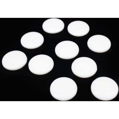 200pcs 22mm lacquered Flat Back dome opaque bright white cabochons vintage flatback Cabochons - Chalk White