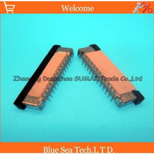 24Pin Erect SMD type Staggered Pin FPC/FFC 24 Pin 0.5mm cable connector socket for LCD screen of DVD/GPS/MP3/PDA/Phone ect