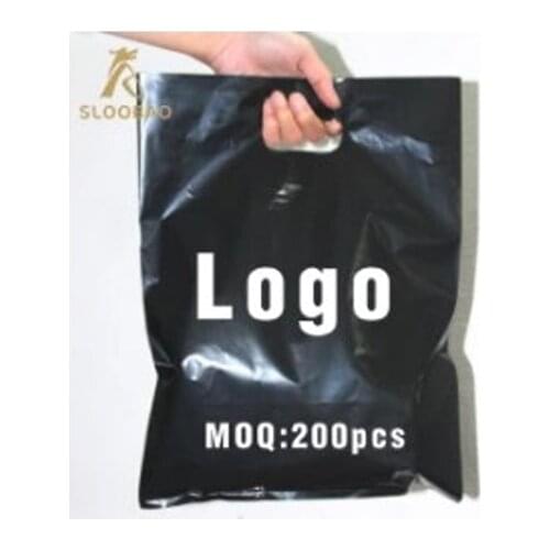 45x55cm custom printed LOGO gift plastic bag/clothing packaging bag/handing shopping bag/custom plastic bag