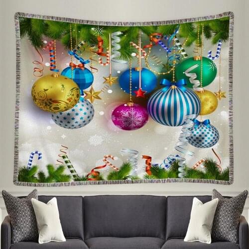 Colorful Rope Ball Tassel Tapestry Kids Birthday Party Backdrop Velvet Cloth Dorm Bedroom Bedside Living Room Hanging Curtain