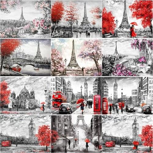 DIY 5D Diamond Embroidery Tower Landscape Cross Stitch Mangrove Scenery Diamond Painting Full Square Round Drill Home Decor Gift