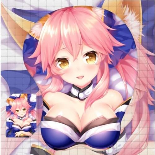 Fate/Grand Order Tamamo no Mae Figure 3d Anime Girl Soft Gel Gaming Mouse Pad Mousepad Wrist Rest Gifts Man Adult Toy