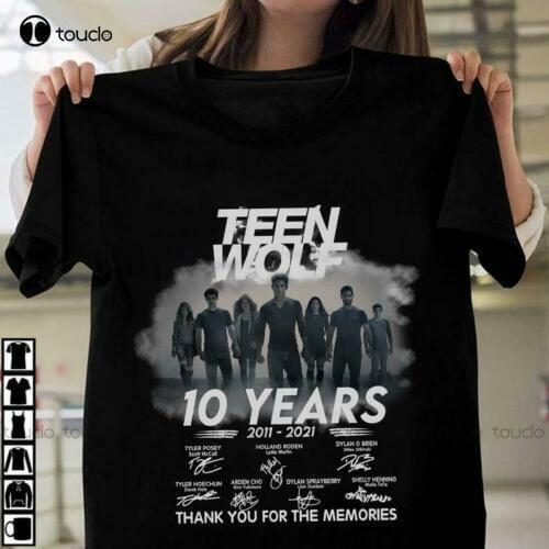 Teen Wolf 10 Years 2011-2021 Thank You For The Memories Signatures T-Shirt Cotton Tee Shirt S-5Xl