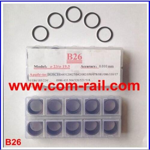 Injector adjusting shims B26, common rail shims injector repair shim size: 1.34mm-1.76mm for 0445120# injector