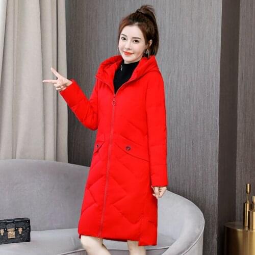 ISENMAL Long Coat Hooded Winter Down Coat Heavy Jacket Thick Warm Oversize Cotton Padded Wadded Parkas Outwear