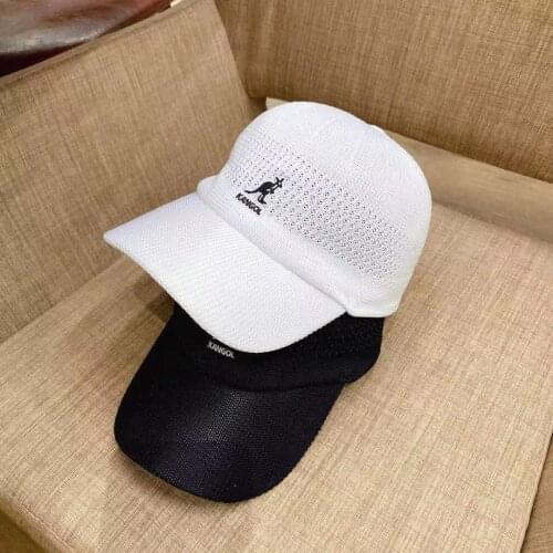 Kangol Kangaroo Hat Womens Soft Top Cap Mens Casual All-match Tide Brand Baseball Cap Washed Cotton Sun Hat Breathable Sun Hat