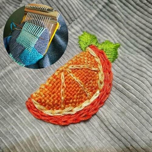 12 Needle Small Loom Tool Diy Creative Braiding Patching Machine Hand Knitting Wooden Speed Weve Type Stitching Loom