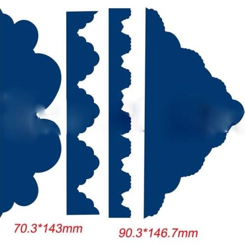 Irregular Waves Borders Shape Metal Cutting Dies Stencil Scrapbook Album Embossing For Gift Card Making Handcrafts Decor 2019