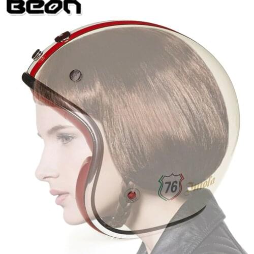 BEON retro style motorcycle helmet 3/4 open face helmet of Fiber Reinforced Plastics casque moto vintage 108