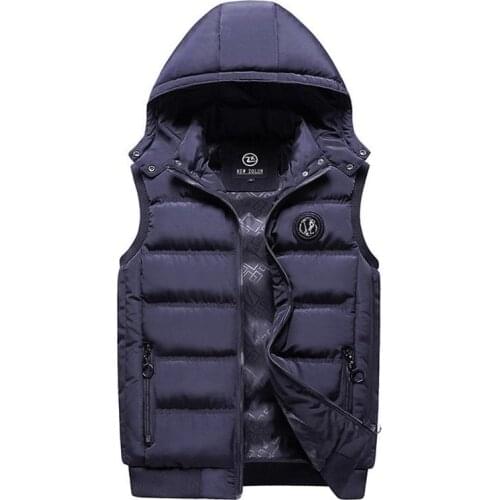 Men Autumn Winter New Fashion Casual Coats Male Cotton-Padded Mens Vest Male Jacket Thicken Waistcoat