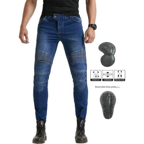 Motorcycle jeans blue black straight pedicure spring and autumn summer equipment protective pants 2021 new
