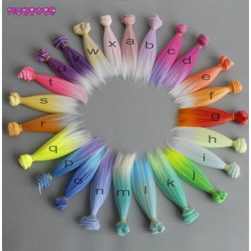 1pc 15cm Straight Wigs Hair Wefts Extensions for BJD Dolls DIY Accessories